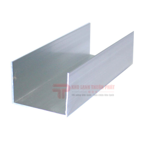 Thanh U chân cửa nhôm 50mm panel